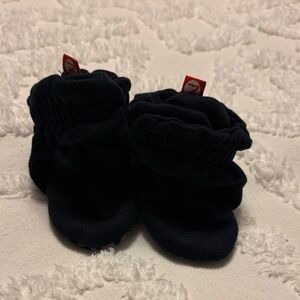 Zutano Black Organic Cotton Baby Booties, 6 month